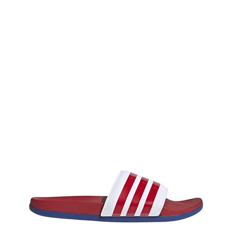 adidas adilette wit rood blauw|adidas adilette.